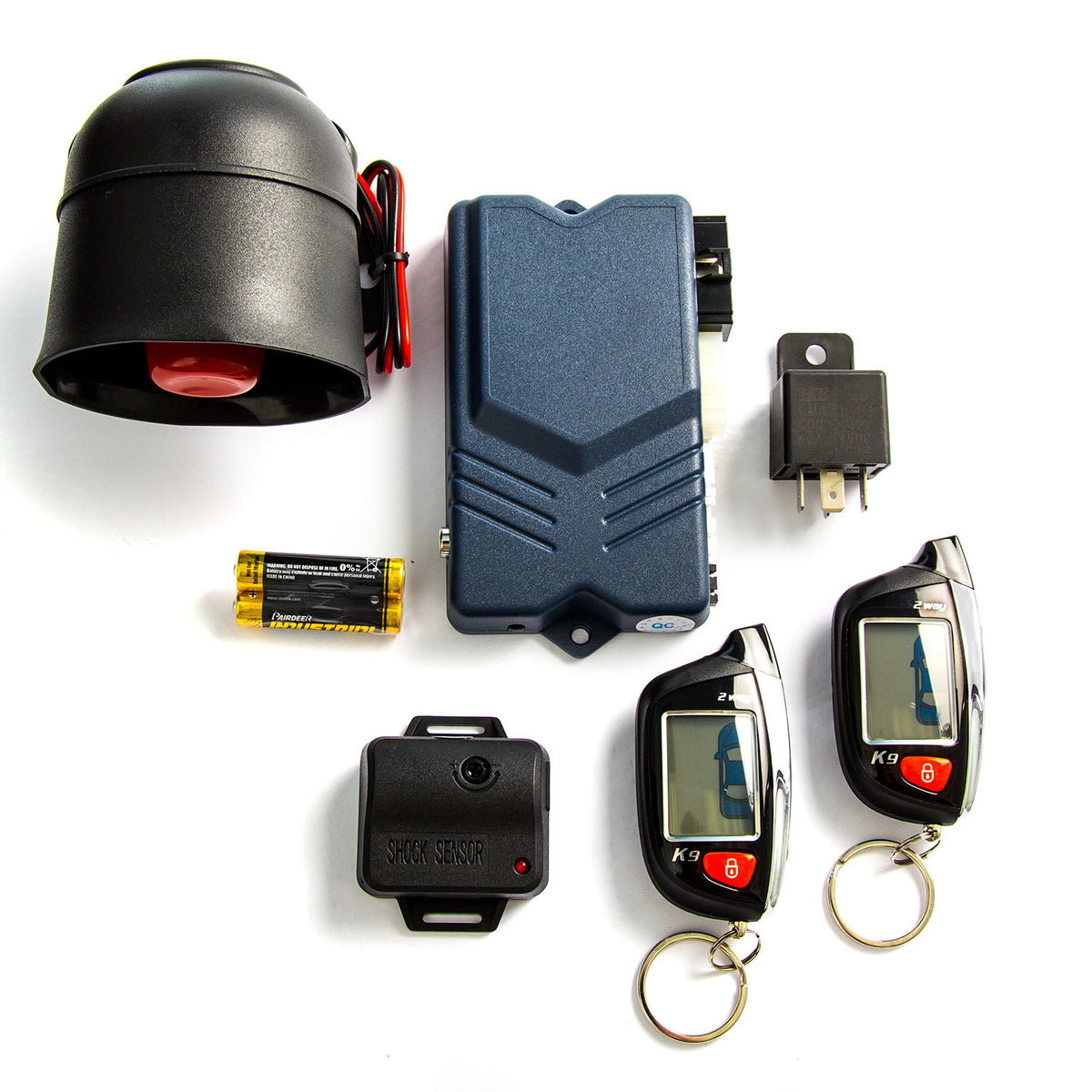 Auto Watch Alarm 2-Way Car Alarm Security Alarm with LCD Status Display and Remote ...