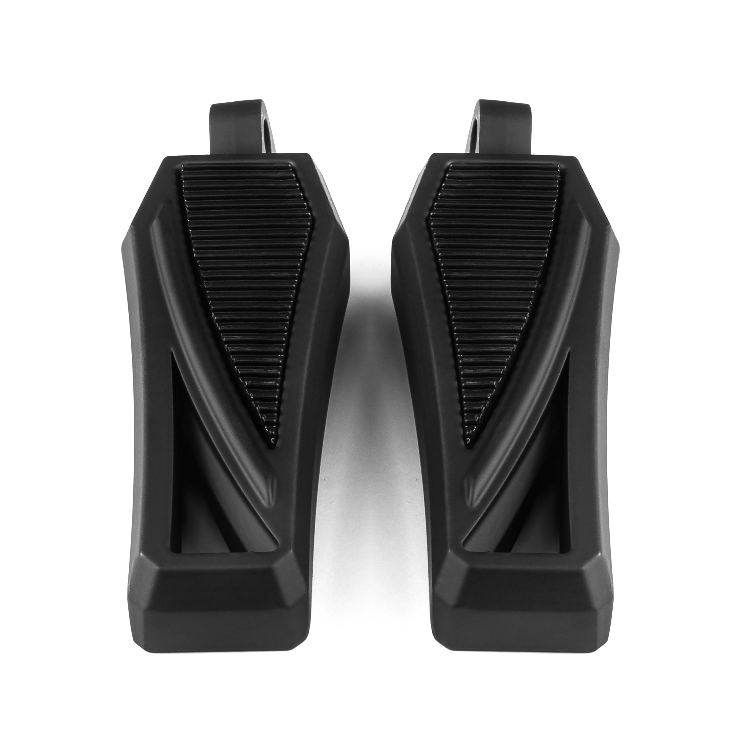Phantom Foot Pegs Footrest Compatible with Harley Davidson Motorcycles, 1 Pair, Black
