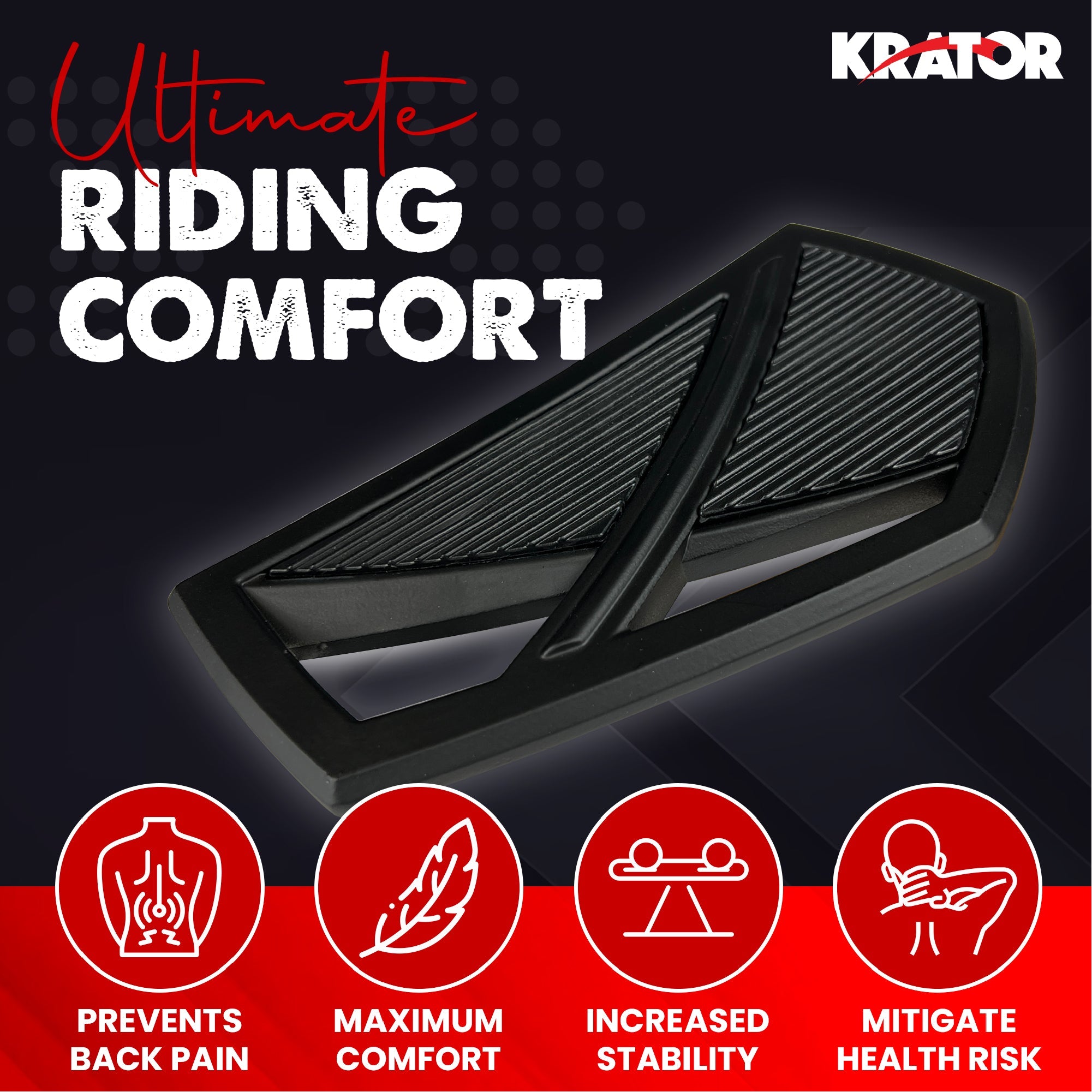 Krator Mini Adjustable Floorboards Compatible with Harley