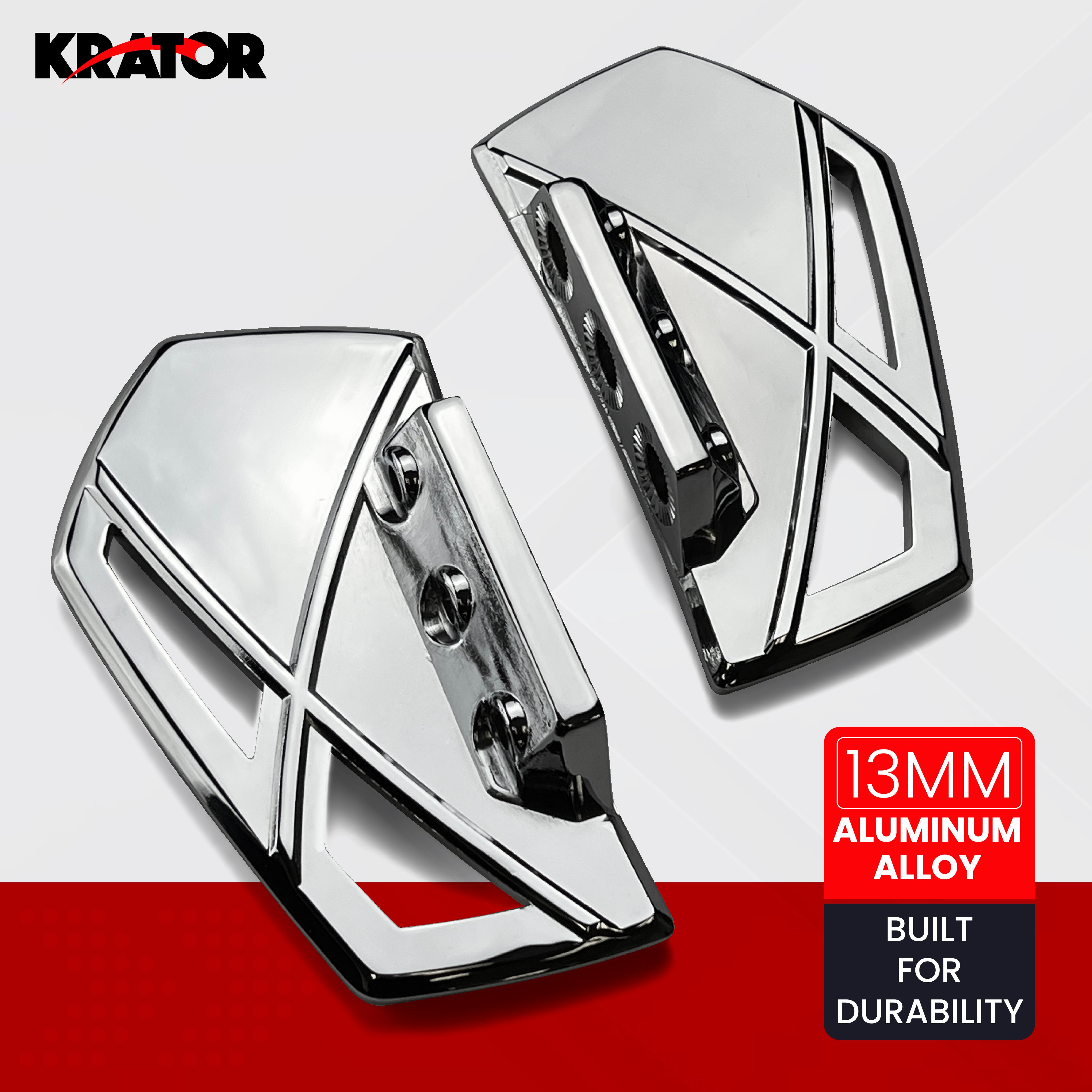 Krator Mini Adjustable Floorboards Compatible with Harley