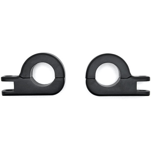 Black 1-1/4" Engine Guard Tube Bar Footpeg Clamps for Harley Davidsons / Metric