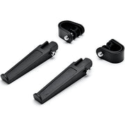 Black Anti-Vibrate Engine Guard Foot Pegs w/ Clamps 1" to 1-1/4" Highway Bars, Crash Bars, Engine Guards