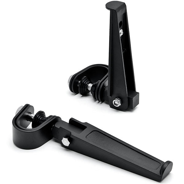 Black Anti-Vibrate Engine Guard Foot Pegs w/ Clamps 1" to 1-1/4" Highway Bars, Crash Bars, Engine Guards