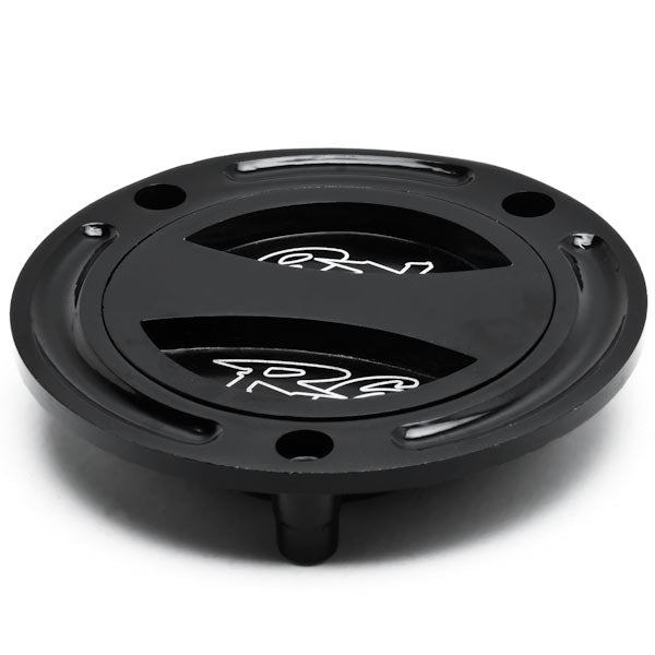 Black Keyless Gas Cap Twist Off Fuel Tank Cap For Yamaha YZF R6 Logo Engraved