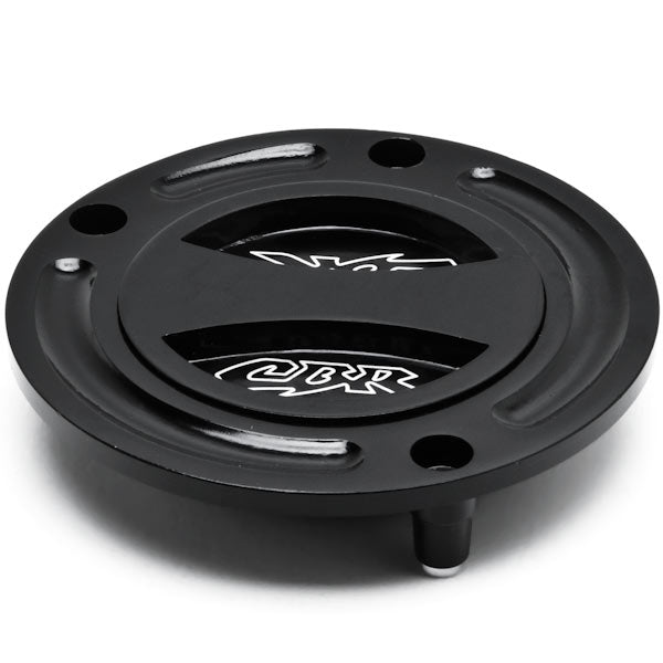 Black Keyless Gas Cap Twist Off Fueltank Fuel Cap For Honda CBR Logo Engraved