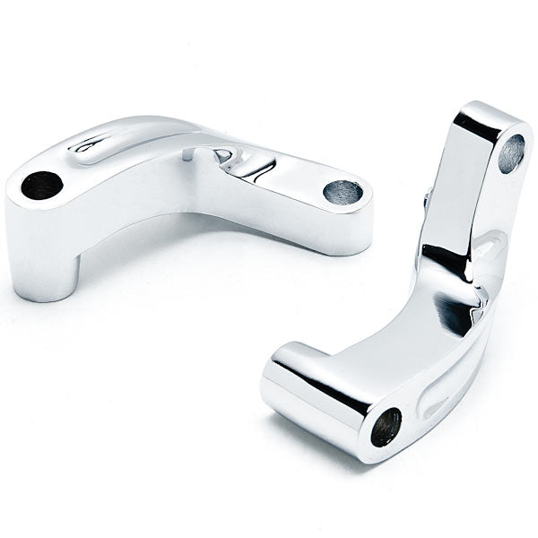 Chrome Mirror Relocation Extension Adapter Kit for Harley Davidson Motorcycles