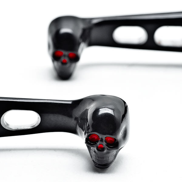 NEW Black Skull Motorcycle Hand Levers Front Hand Controls for Harley Davidson