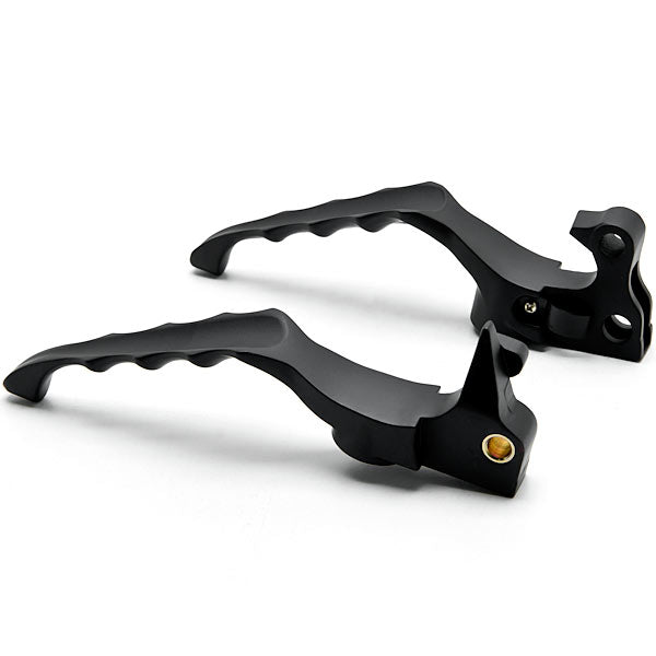 Black Hand Levers Skull Cross Grooved Replaceable Medallion Emblems for Harleys