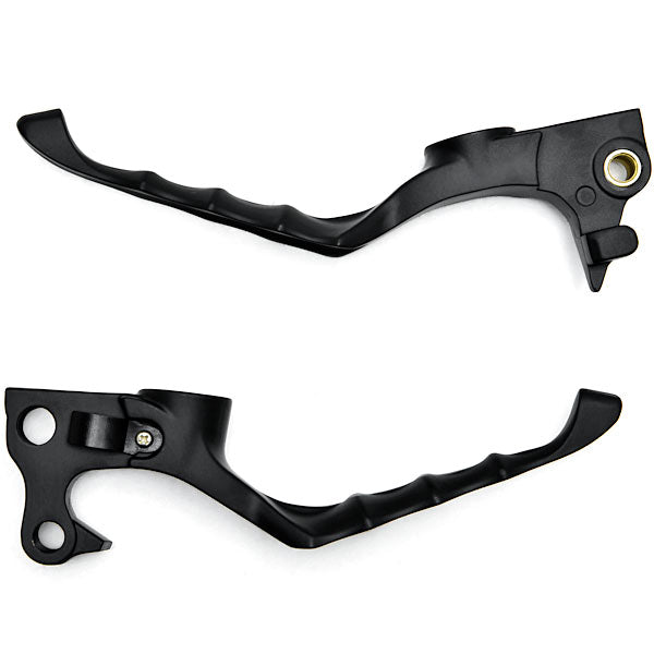 Black Hand Levers Skull Cross Grooved Replaceable Medallion Emblems for Harleys