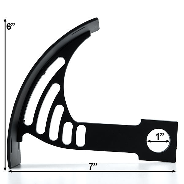 Black Vertical Axle Mounted Motorcycle License Plate Holder Sportbikes Cruisers