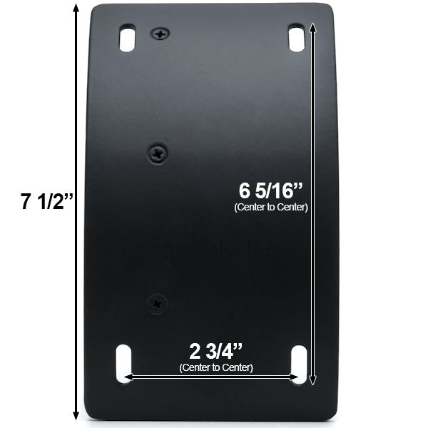 Black Vertical Axle Mounted Motorcycle License Plate Holder Sportbikes Cruisers