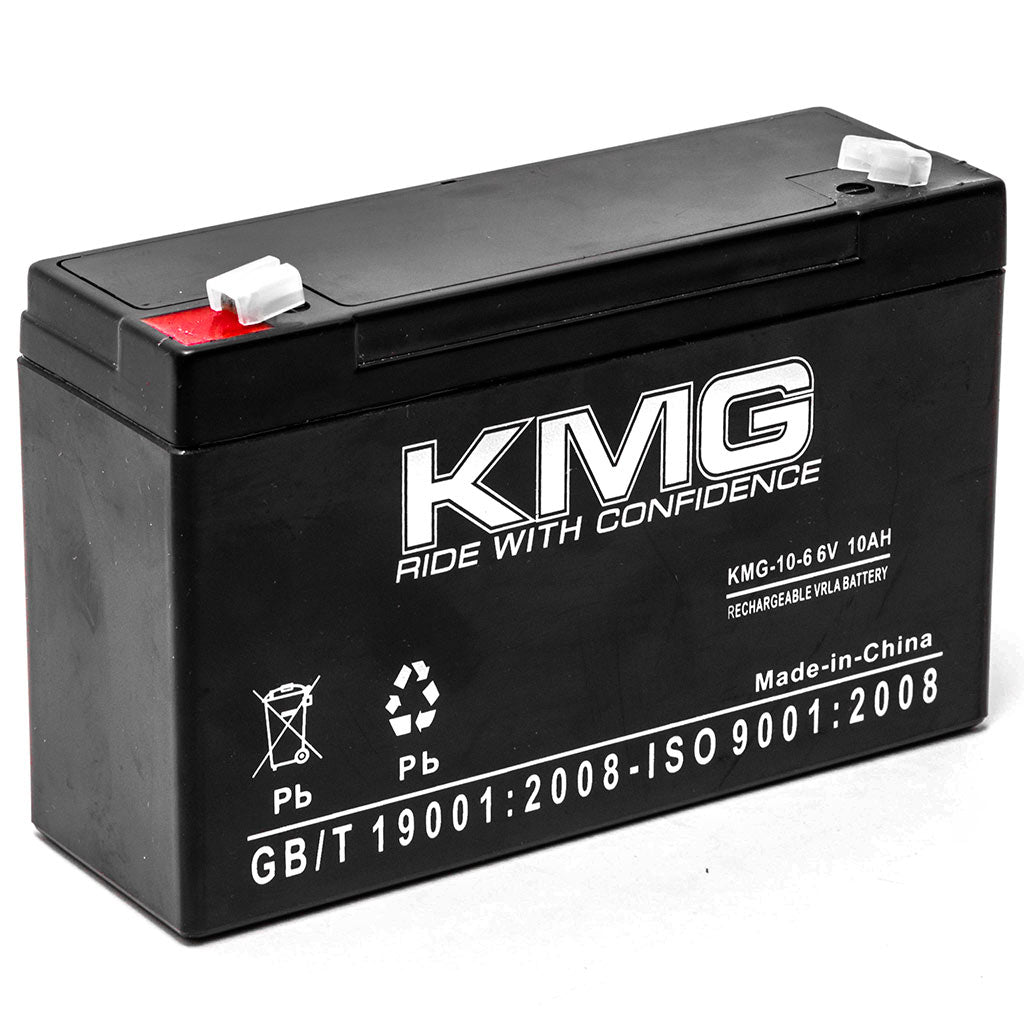 6V 10Ah F1 / F2 Terminal Sealed Lead Acid KMG-10-6 Battery Replaces NP10-6