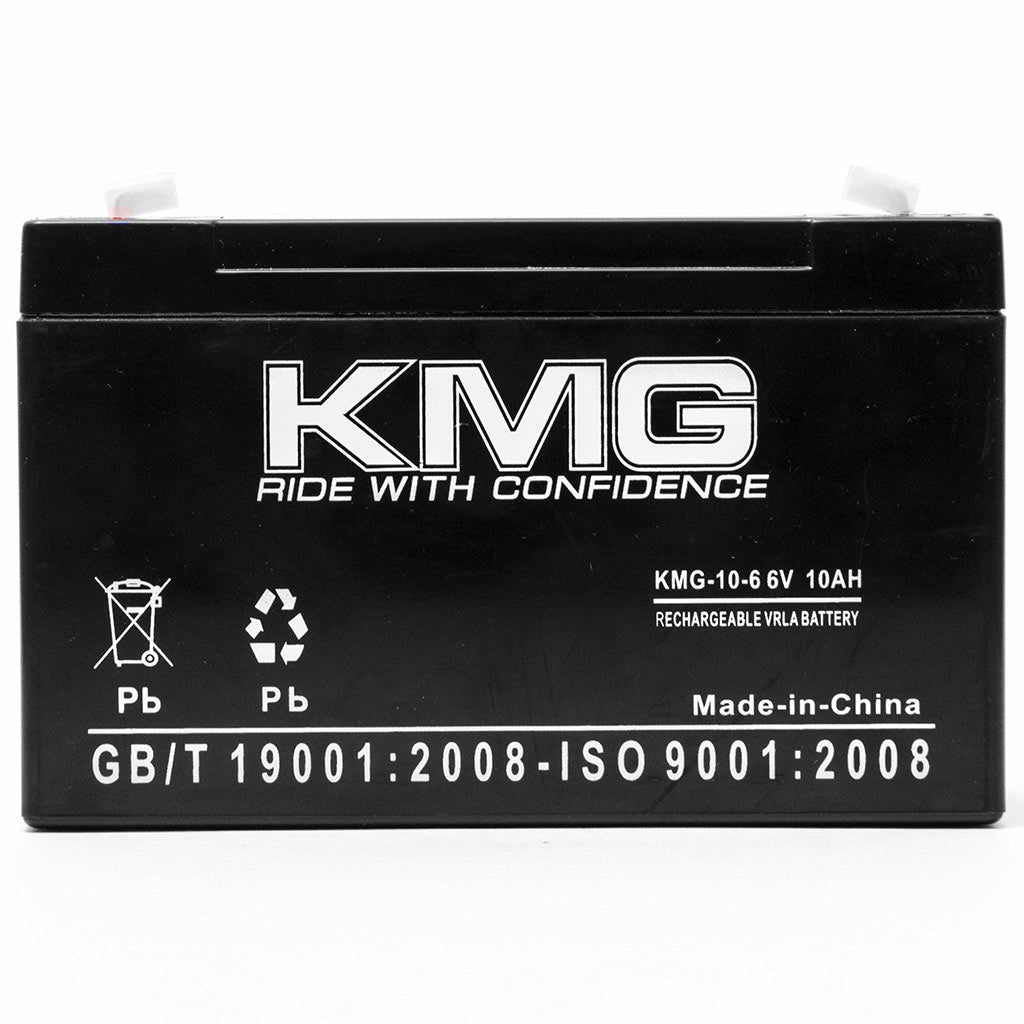 6V 10Ah F1 / F2 Terminal Sealed Lead Acid KMG-10-6 Battery Replaces NP10-6
