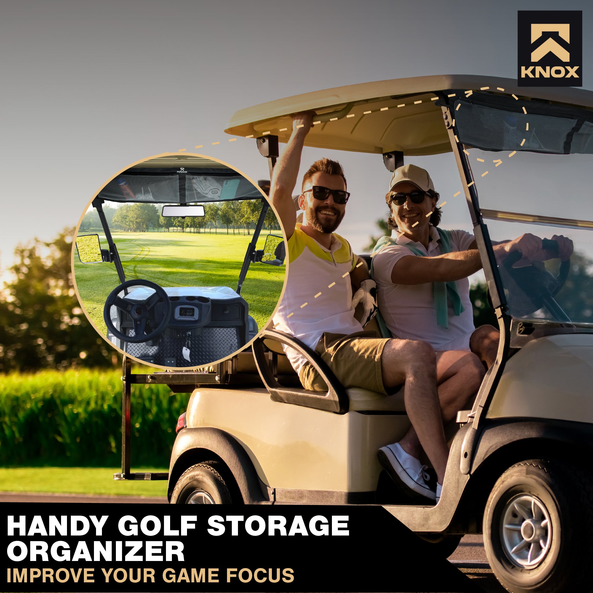 KNOX Golf Cart Overhead Storage, Club Car Precedent, Tempo, Onward Compatible