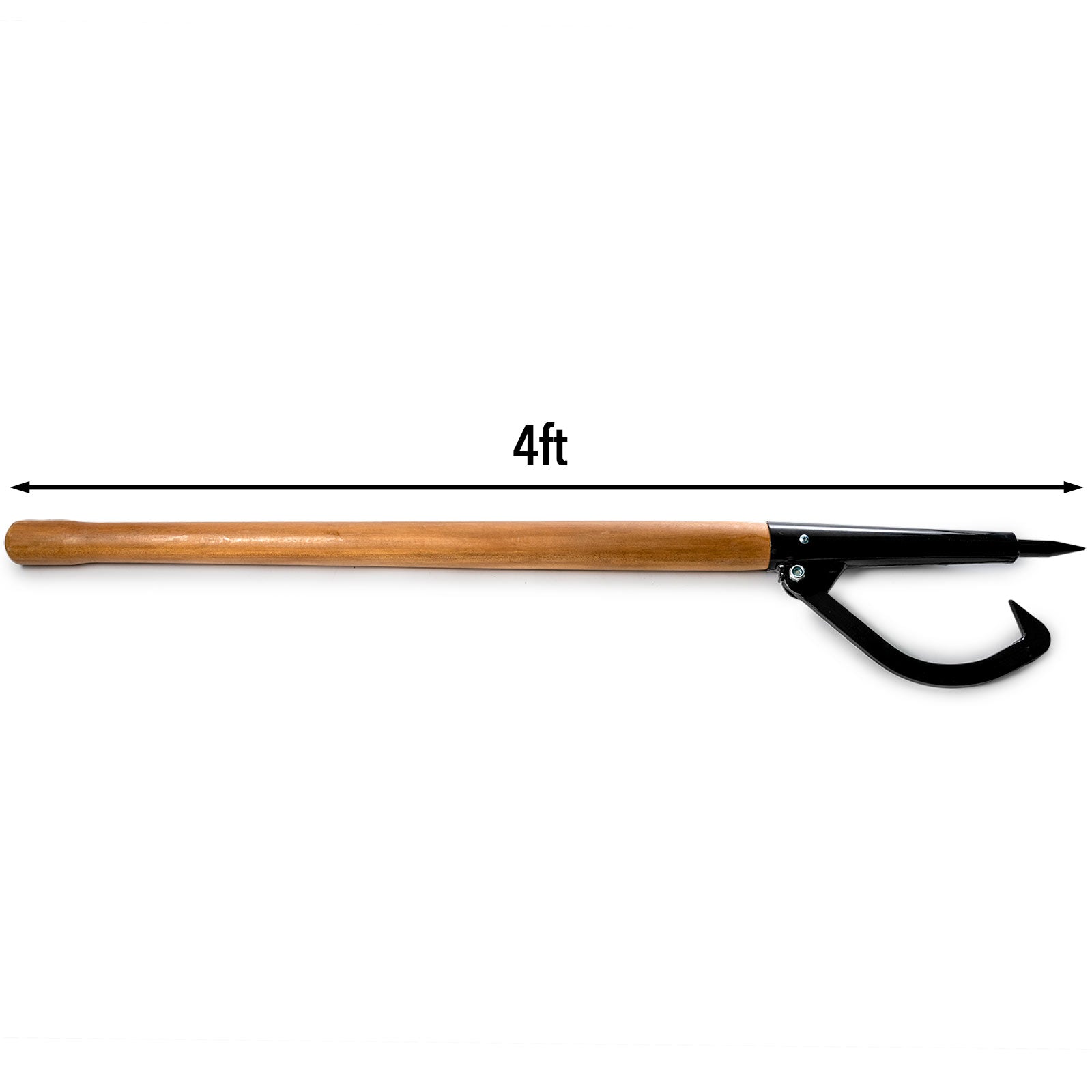 Biltek 4' Long Log Roller Peavy Wood Handle Lightweight, Grips 8" to 32" Logs