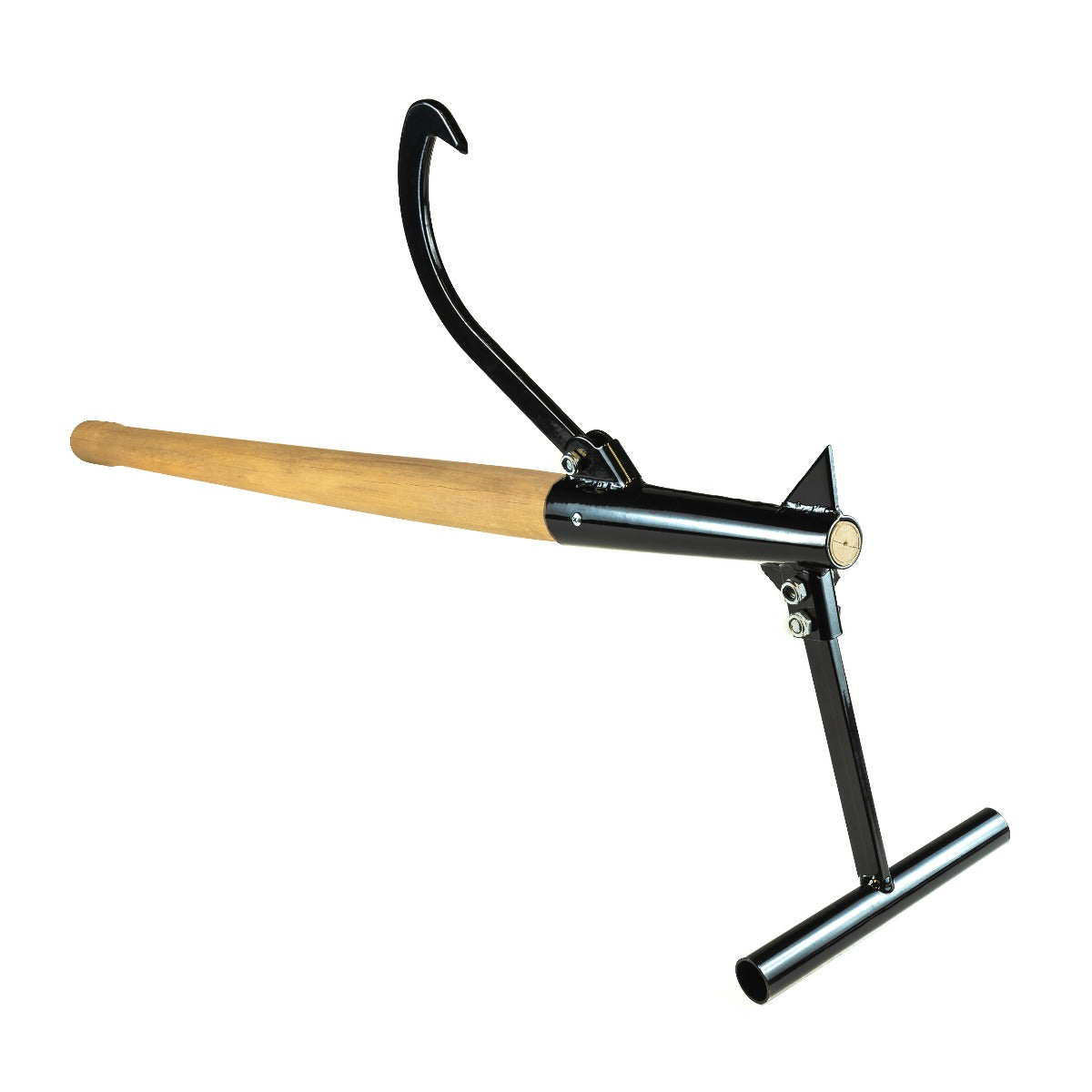 Biltek Wood Handled Timberjack - Log Grabber Cant Hook and Cutting Jack - Black