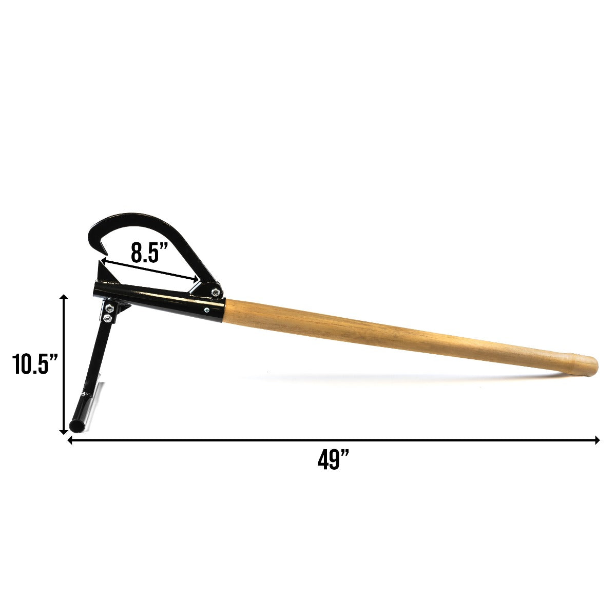 Biltek Wood Handled Timberjack - Log Grabber Cant Hook and Cutting Jack - Black