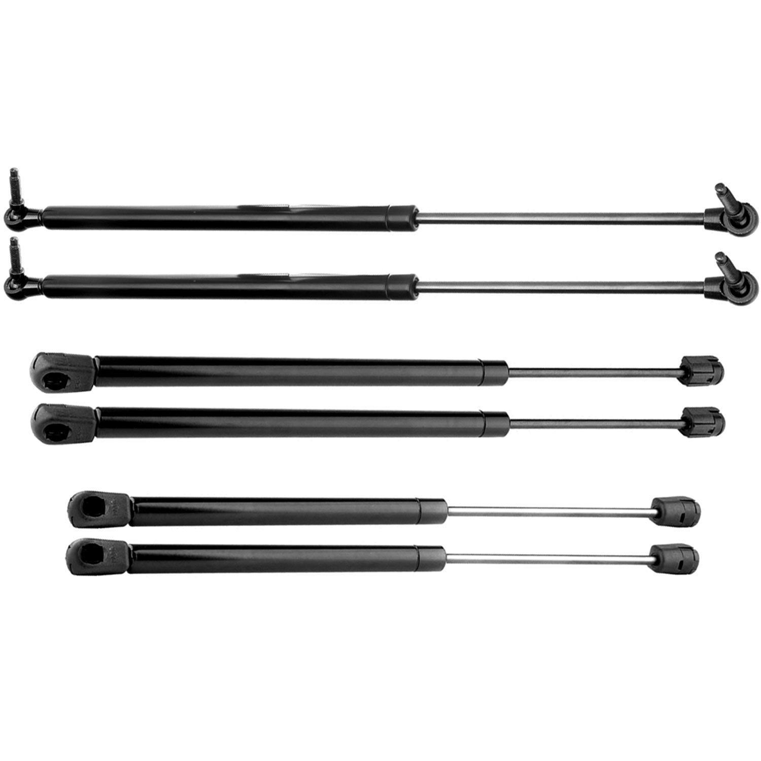 Krator 6pcs 4699, 4048, 4528 Replacement Hood, Liftgate, & Rear Window Lift Supports, Gas Strut Prop Arms, Gas Spring Shocks, Lid Support, Force Output 120N-863N - 4699, 901383, SG314030, 072-873