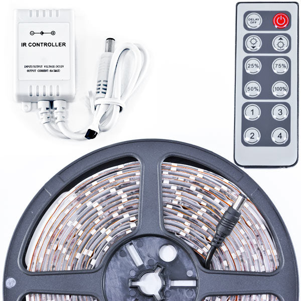 6' Feet Cool White 114 LEDs Light Remote Control Dimmer Kit SMD3528 110V Plug