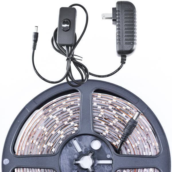 16.4' Feet Cool White 300 LEDs Light SMD3528 On/Off Switch Control Kit 110V Plug