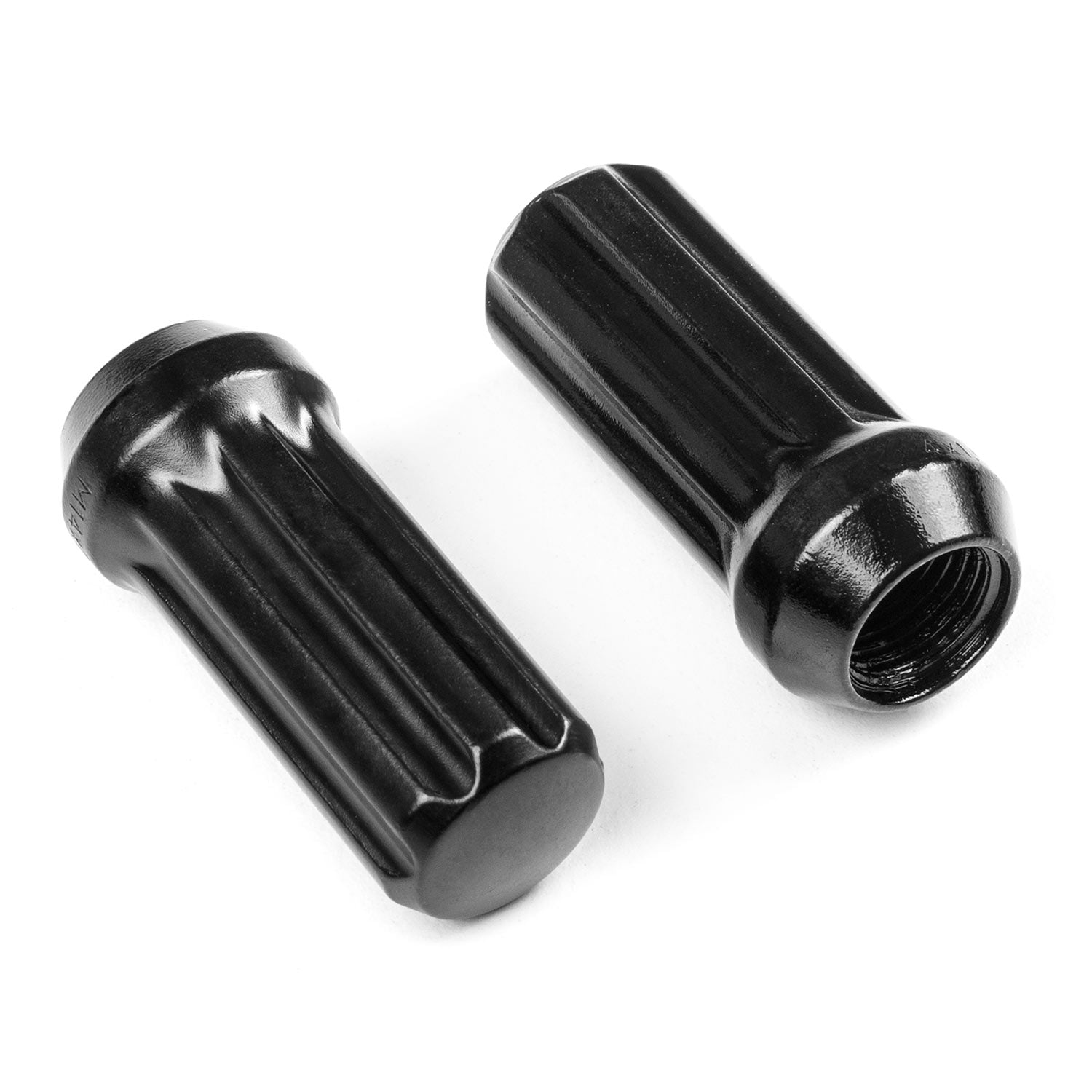 24x Black 14x1.5 Spline Lug Nuts + 2 Keys Anti-Theft Locking Wheel Lug Nuts