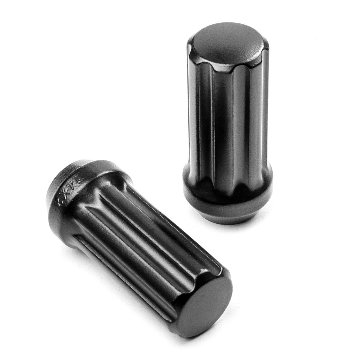 24x Black 14x2 Spline Lug Nuts + 2 Keys - Anti-Theft Locking Wheel Lug Nuts