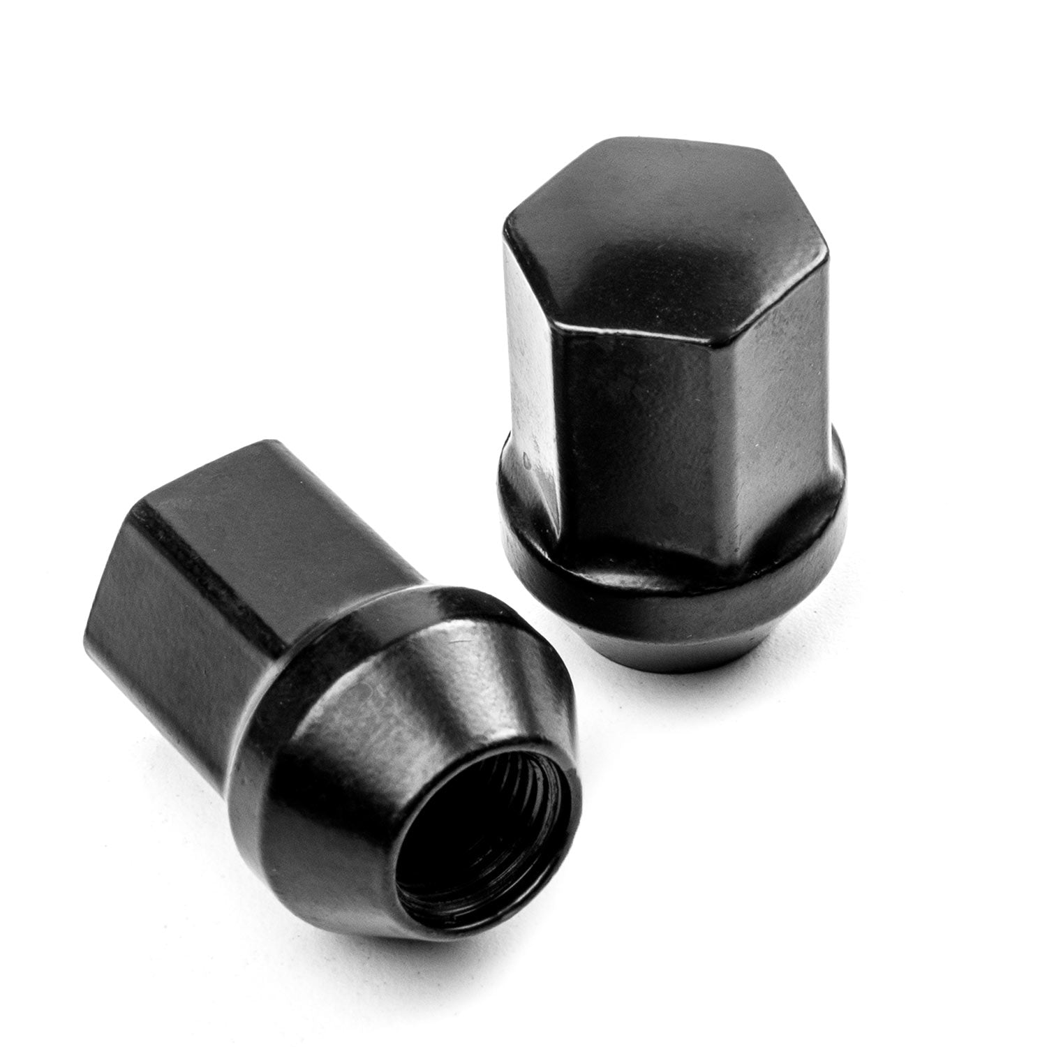 20x Black 9/16" x 18 Hex Lug Nuts - Wheel Lug Nuts Conical Acorn Cone Seat