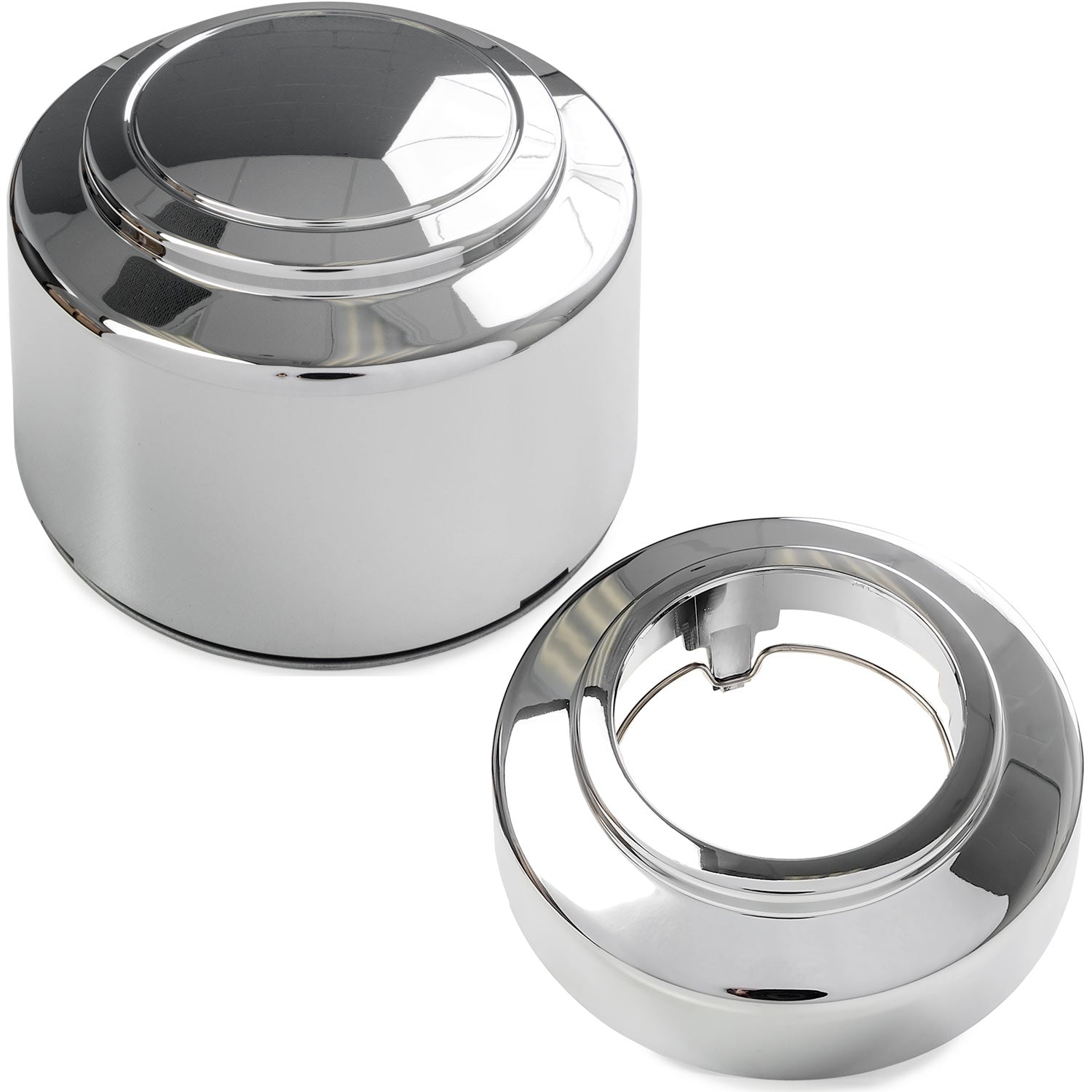 4x Chrome Center Caps Wheel Lug Nut Hub Cap Covers for 1995-1997 Ford F250 F350
