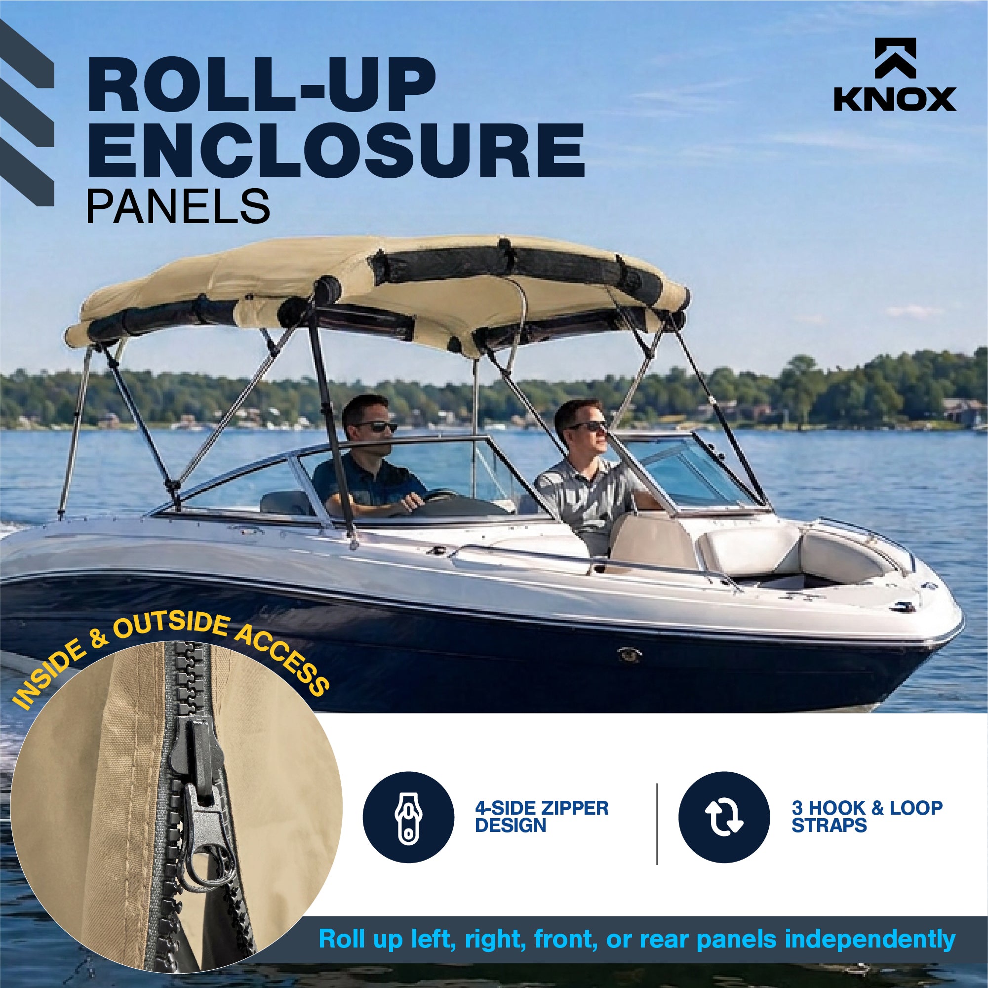KNOX Universal 4 Bow Bimini Mesh Enclosure Only