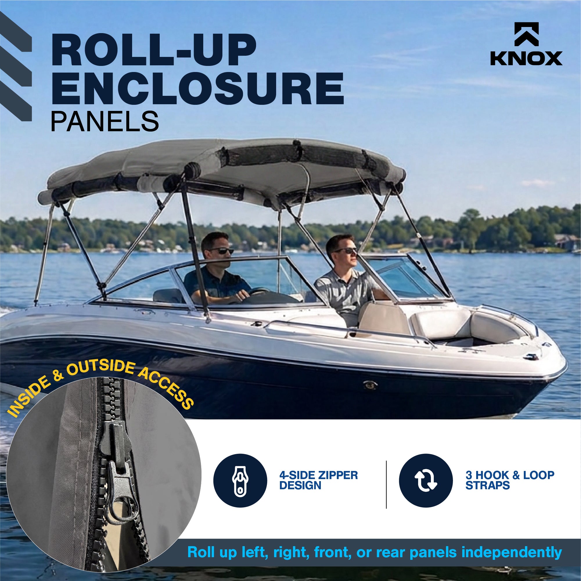 KNOX Universal 4 Bow Bimini Mesh Enclosure Only