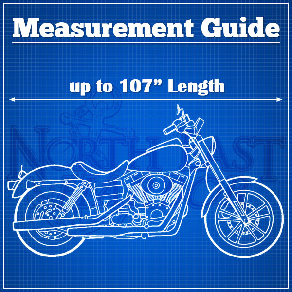 Superior Travel Dust Motorcycle Bike Cover Covers : Fits Up To Length 107" - All Cruiser Bikes, Custom Bikes, Metric And Large Touring Bikes