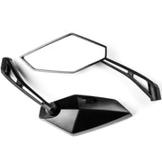 Black Universal Motorcycle Mirrors Cruiser Sport Bike Chopper Rear View Mirror
