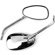 Chrome Universal Motorcycle Mirrors Cruiser Sport Bike Chopper Rear View Mirror