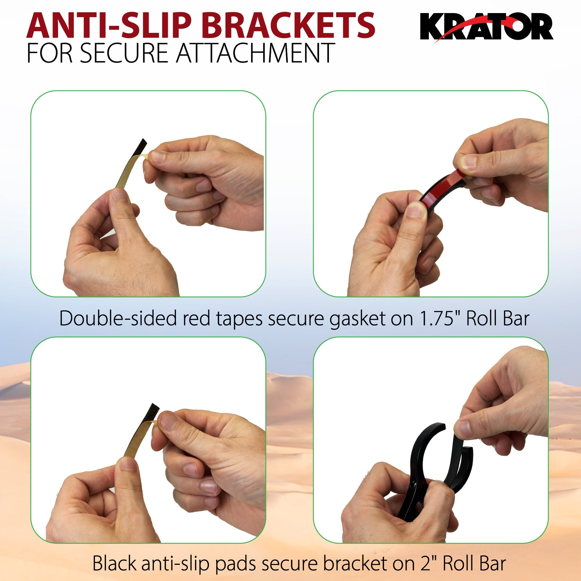 Krator UTV Mirror 1.75" & 2" Bars