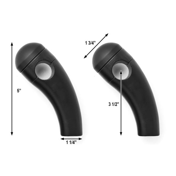 3.5" Black Motorcycle Handlebar Pullback Risers (1" Bar)
