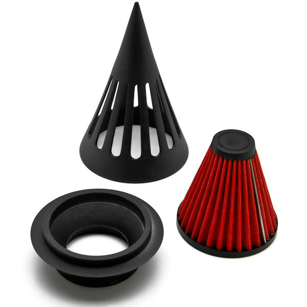 Black Spike Intake Air Cleaner Filter Kit for Harley Davidson Softail, Dyna, Touring, Rocker and More! (2001-2009)