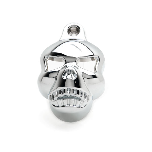Motorcycle Chrome Skull Horn Cover for Harley Davidson Stock Cowbell Horns (1992-2013)