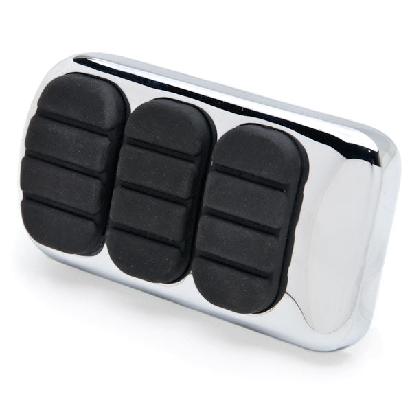 New Chrome Brake Pedal Pad Cover Black NonSlip Rubber for Harley Kawasaki Yamaha Suzuki