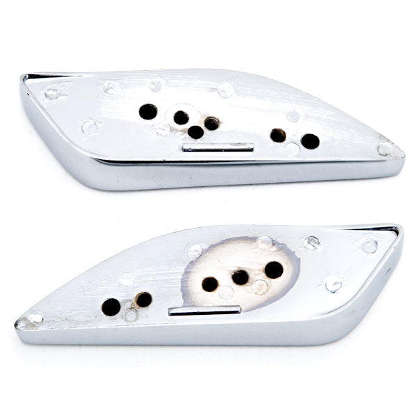 Chrome Gas Tank Pad Side Cover Cap for Suzuki Hayabusa Busa GSX1300R 1999-2014
