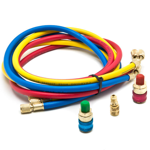 HVAC R12 R22 R502 A/C Diagnostic Manifold Gauge Kit w/ Quick Coupler High/Low