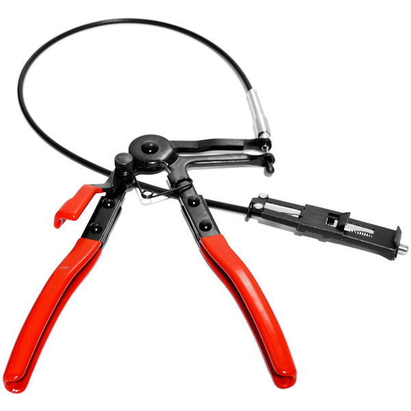24" Long Reach Hose Clamp Pliers w/ Flexible Wire Shaft Fuel Oil Water Hose Tool