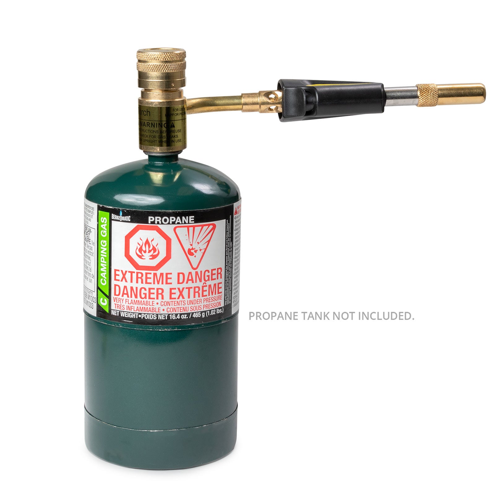 Biltek Dual Fuel Self-Ignition Torch- Air/MAPP & Propane- Flame Regulator & Lock