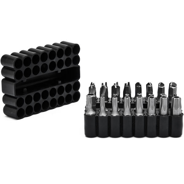 34pc Security Tamper Proof Torq Torx Hex Bit Set Includes 2-1/2" Magnetic Holder