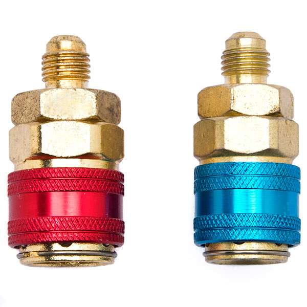 A/C R134a Quick Coupler Adapter Car High & Low Side HVAC SAE Male Flare Fitting
