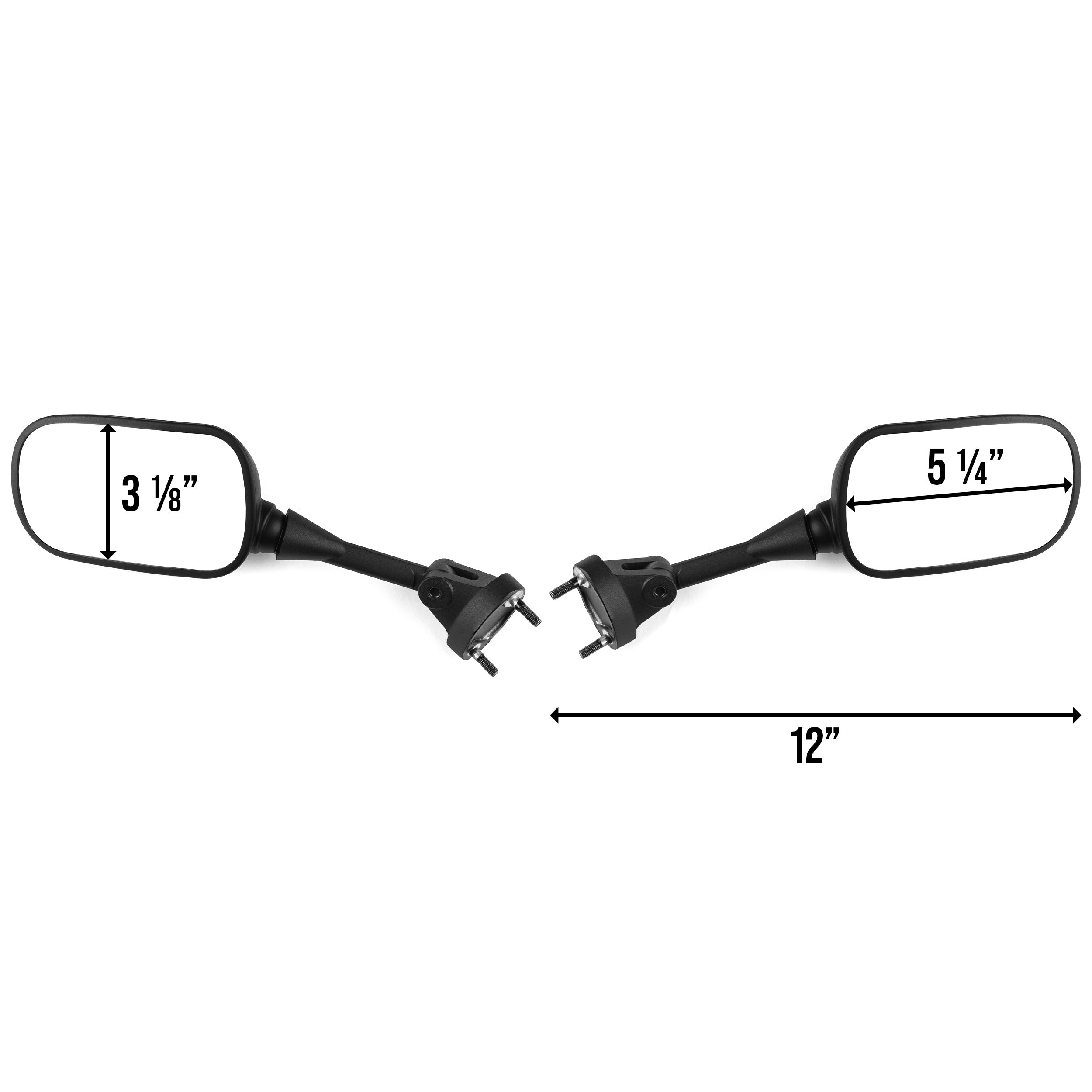 Kawasaki Ninja ZX10R / ZX6R Black OEM Style Racing Mirrors (2004-2010)