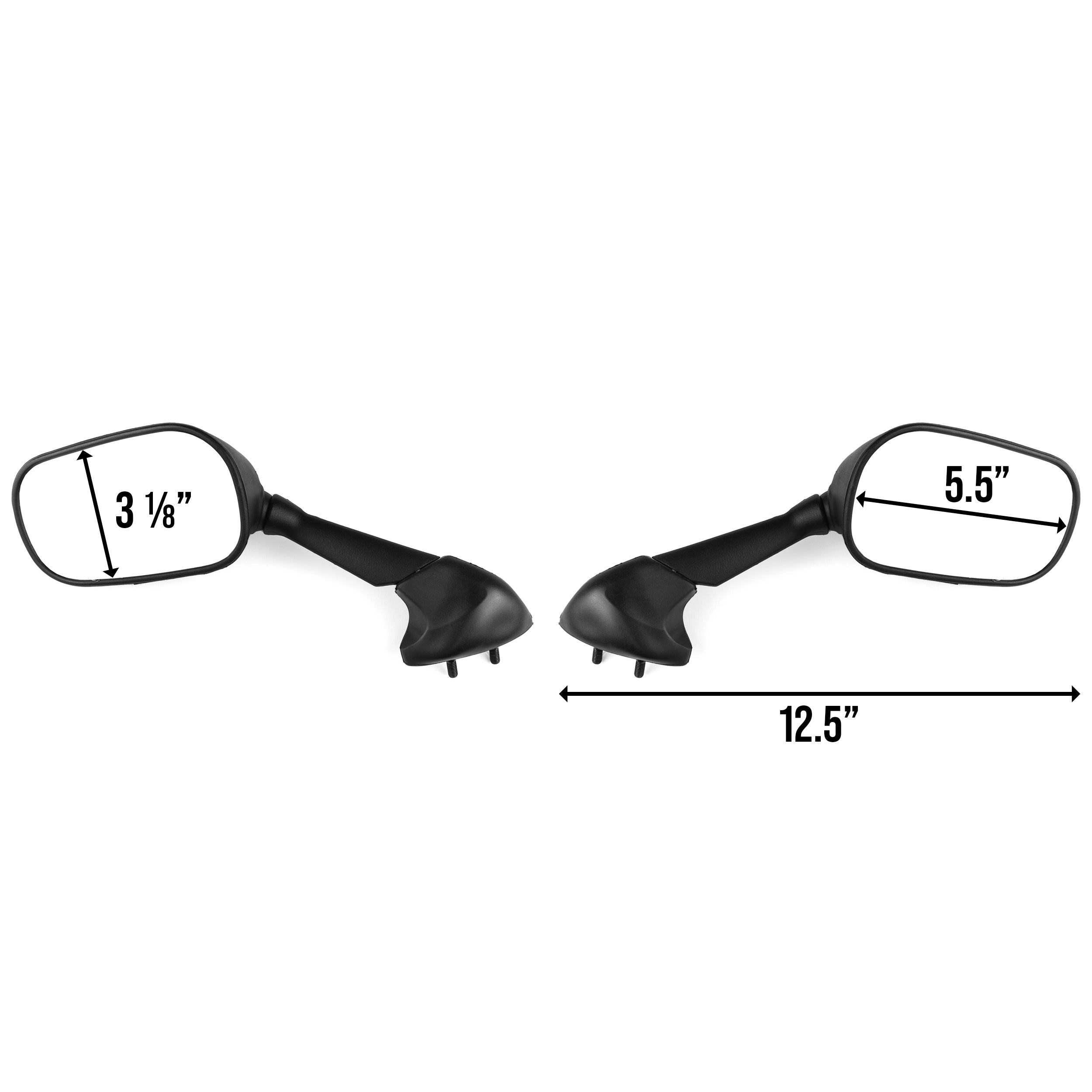 Yamaha Black OEM Style Racing Mirrors - Left & Right Set - YZF R1 R6 (2006-2008)