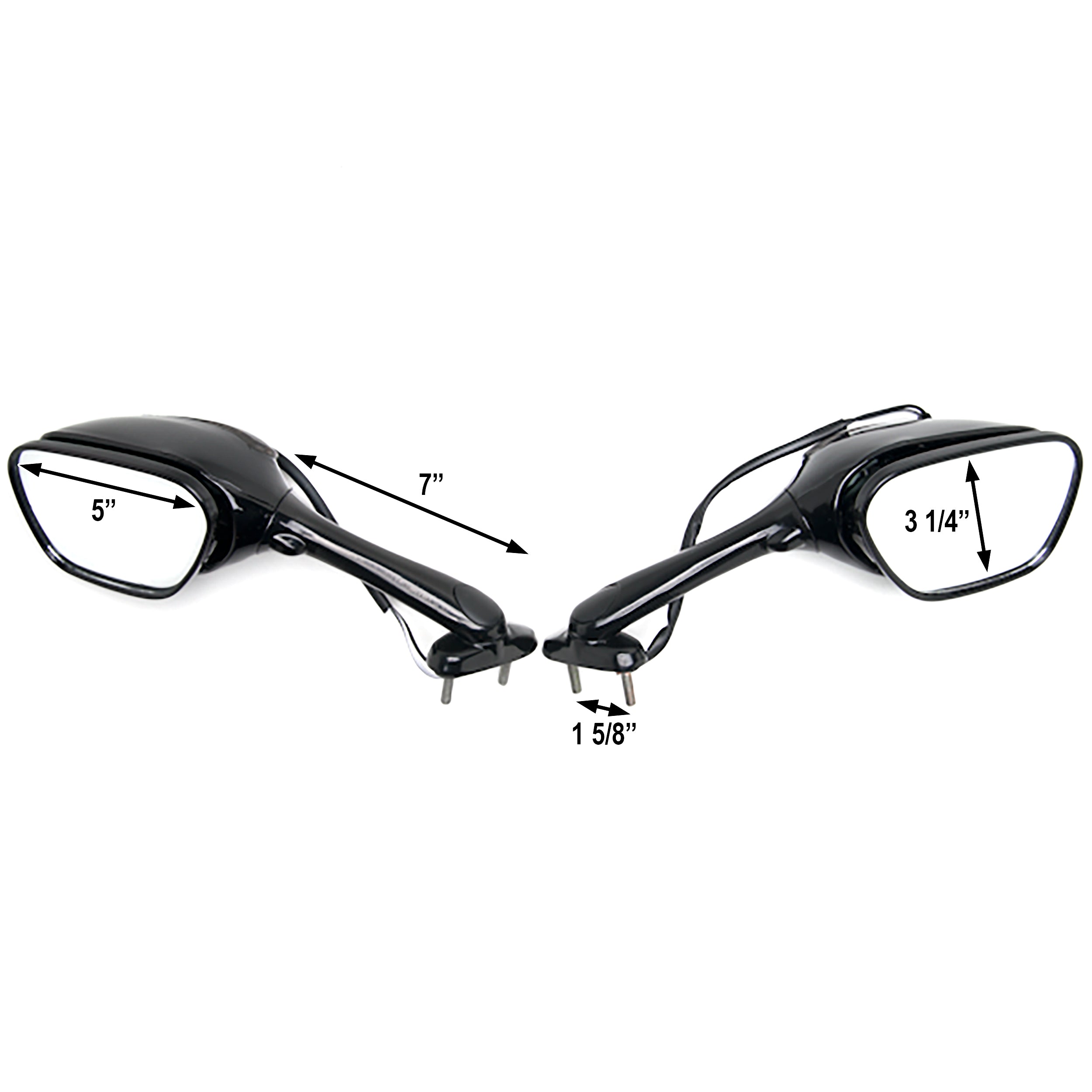 Suzuki Black Mirrors w/ Smoke Turn Signals - GSXR 600 750