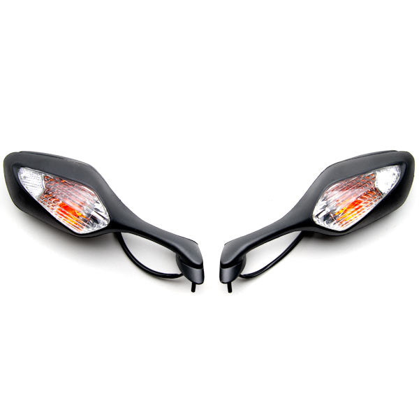 Honda CBR 1000RR Black OEM Style Racing Mirrors w/ Turn Signals - Left & Right (2008-2012)