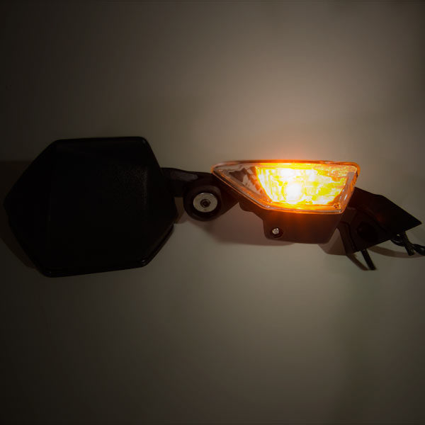 Kawasaki Ninja ZX6R / ZX10R Black OEM Style Racing Mirrors w/ Turn Signals - Left & Right (2004-2010)