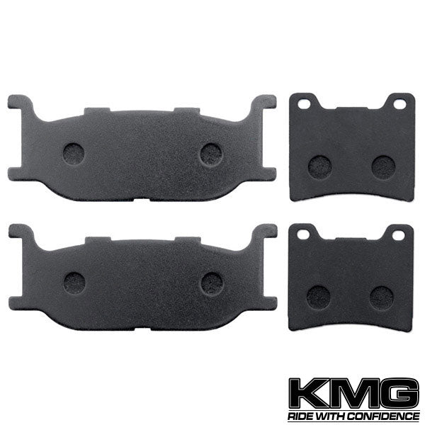1993 Yamaha XJ 400 S Seca II Front + Rear Non-Metallic Organic NAO Brake Pads Set